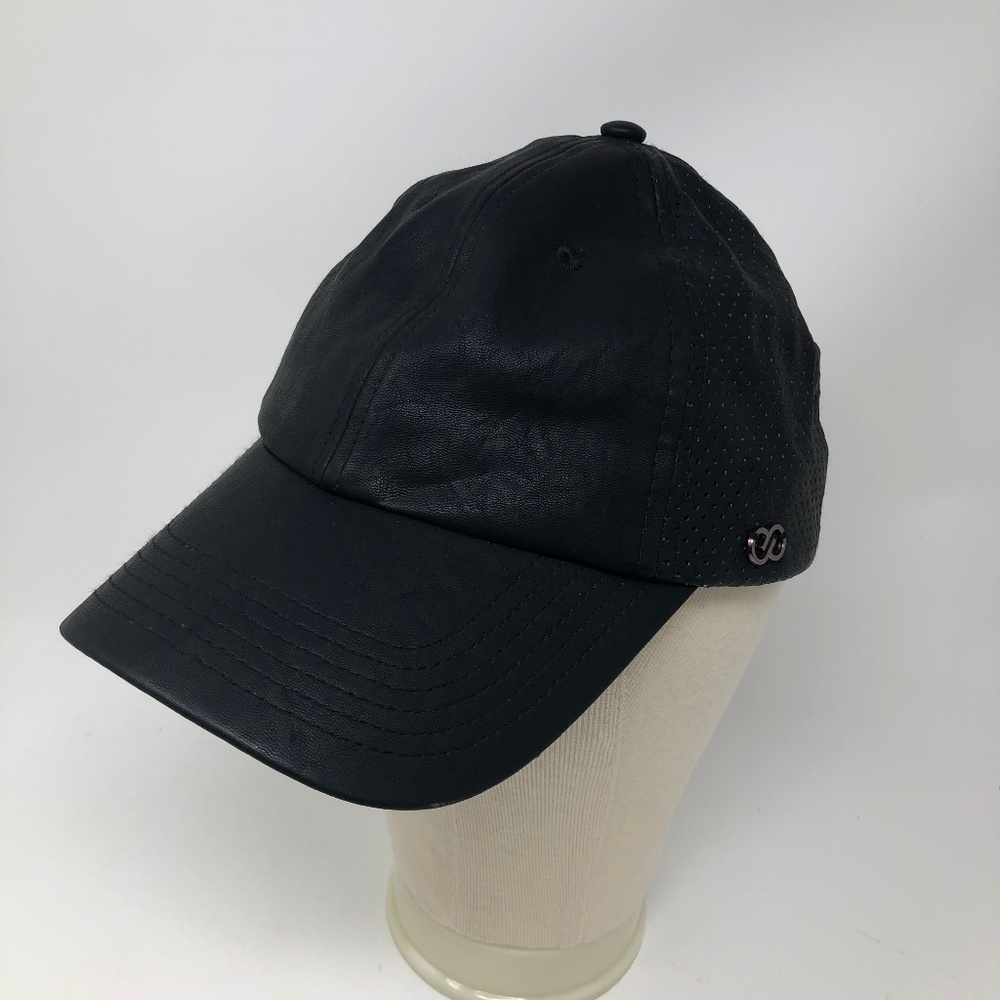CALIA Black Perforated Strapback Hat OS NWOT